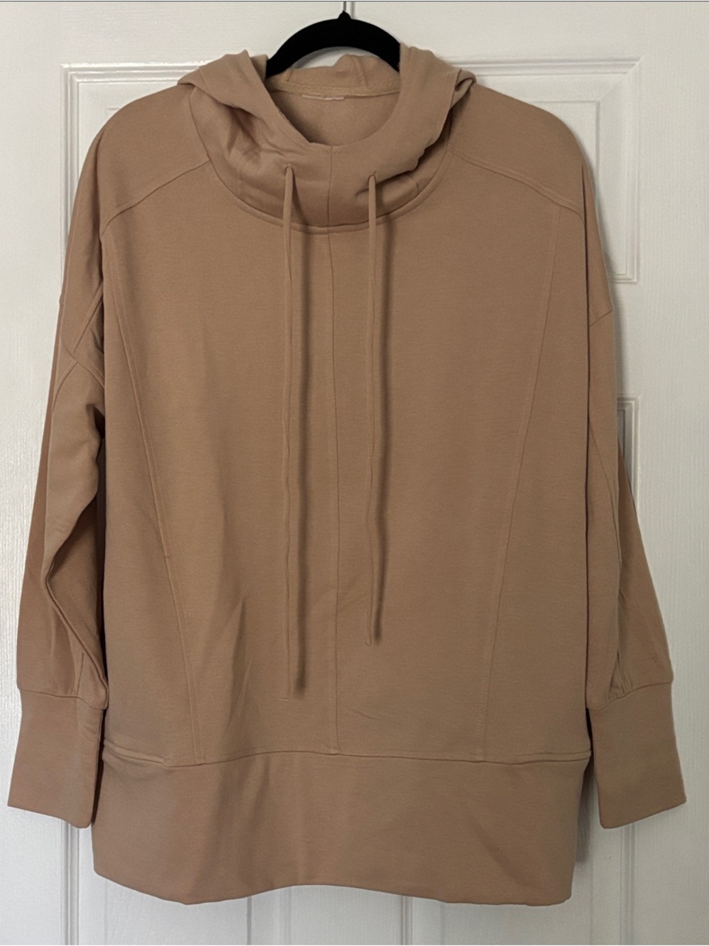 Cozy Oversized Hooded Pullover - Camel